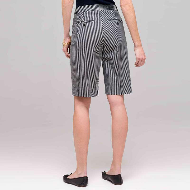 Stripe Walking Short, Admiral Navy & White, large image number 1