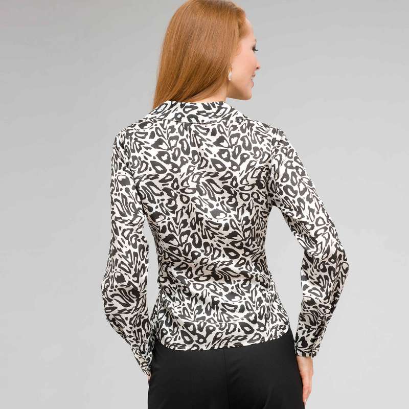 Tie Front Printed Blouse, Multi, large image number 1